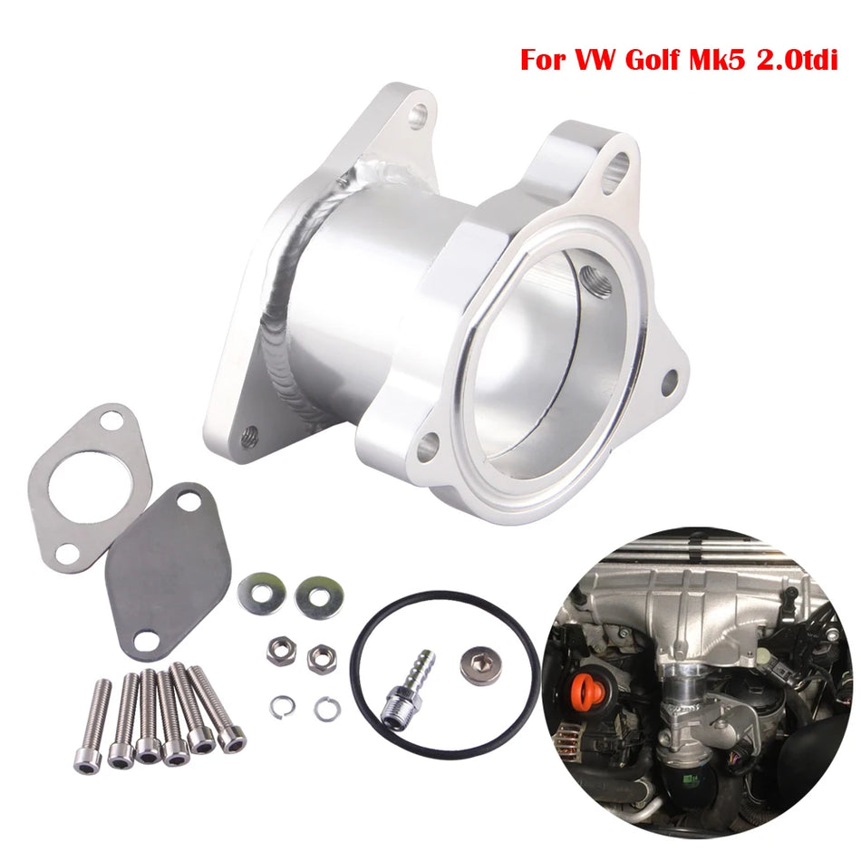 Kit de Válvula Adaptadora para VW Golf Mk5 2.0TDi con Tubería de Reemplazo, Aleación Pulida