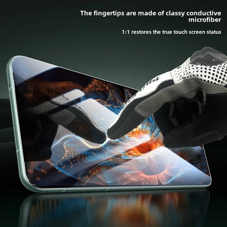 HVA Black Racing Genuine Leather Motorcycle Gloves for All Seasons