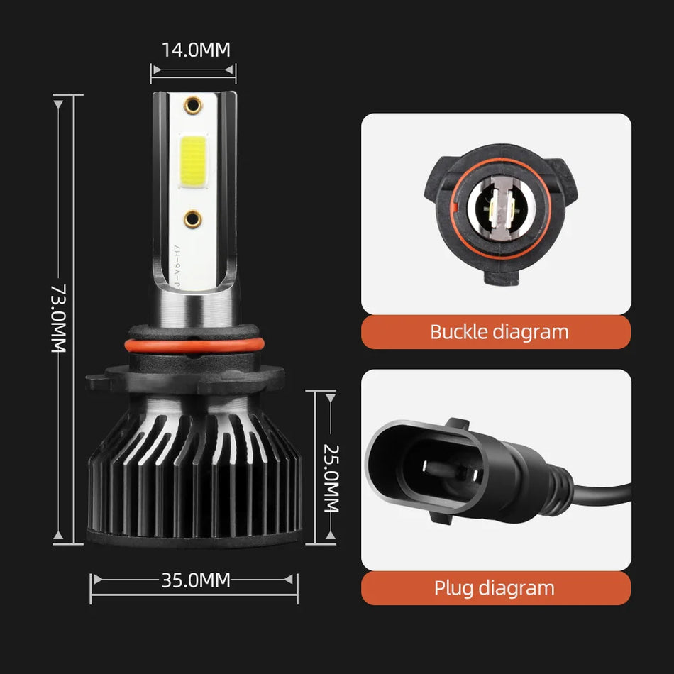 Farol LED Suzuki GSX650F 9005 10000LM Turbo com Ventoinha, Plug and Play para Motociclo Longa Durabilidade