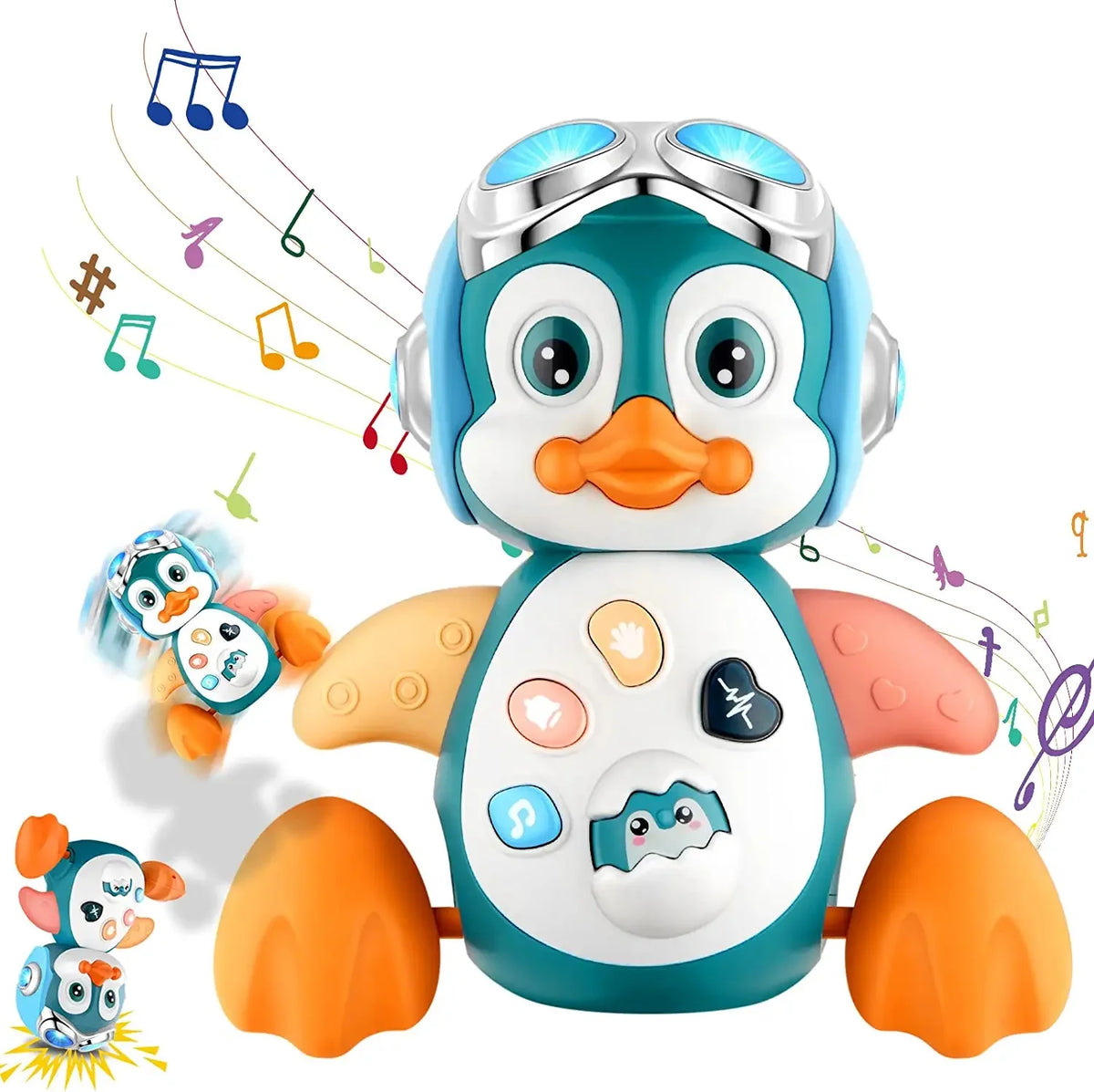 Musical Penguin Crawling Toy &ndash; Interactive Developmental Fun 1pcs