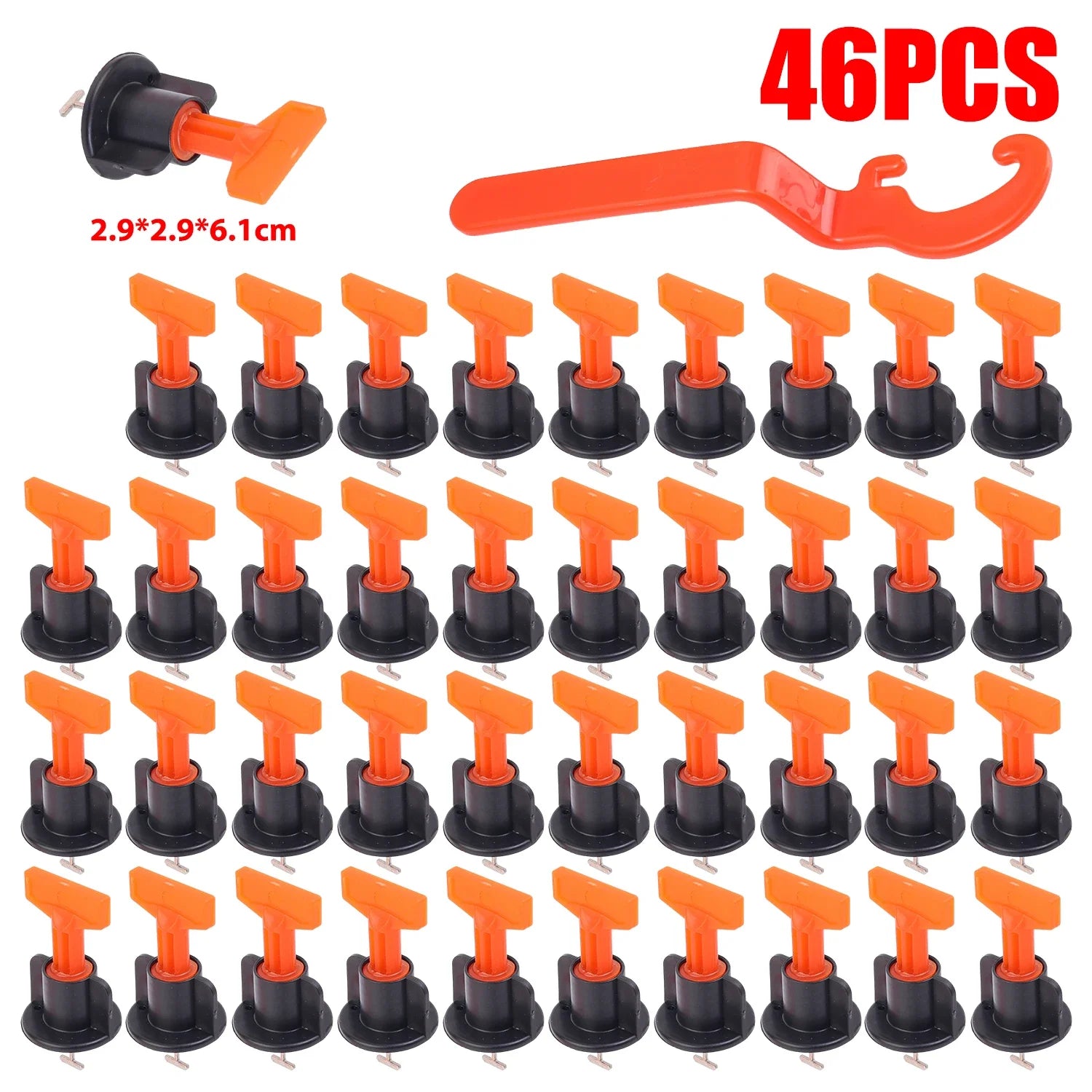 46Pcs Ceramic Floor Tile Leveling Kit &ndash; Easy Leveling 46PCS