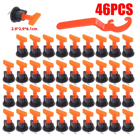 46Pcs Ceramic Floor Tile Leveling Kit &ndash; Easy Leveling 46PCS