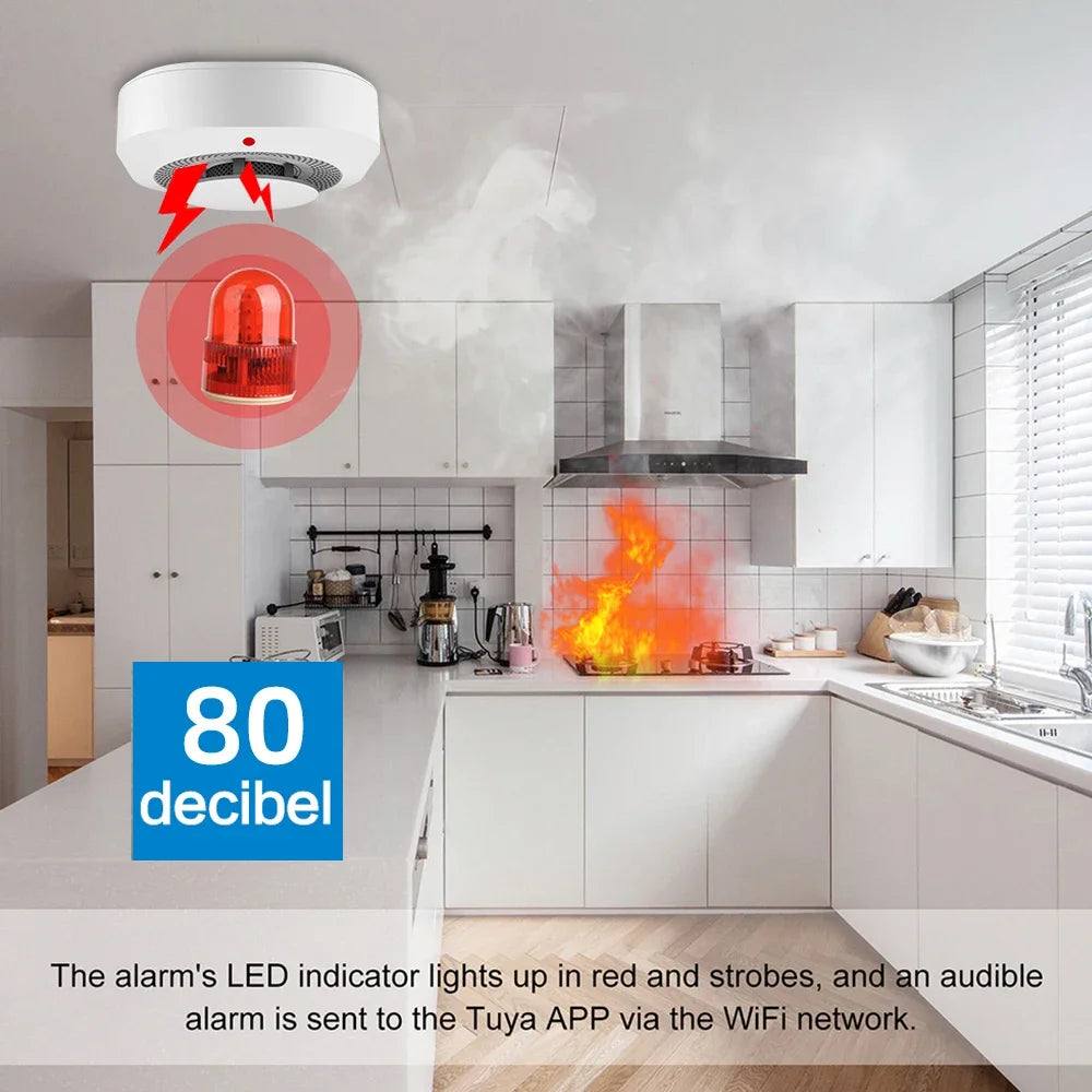 Tuya Smart Zigbee Smoke Detector &ndash; Wireless, App Ready