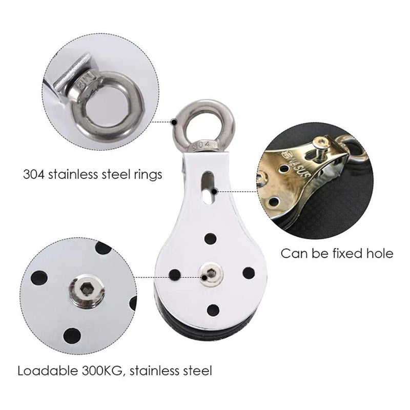 Silent 360&deg; Gym Cable Pulley System for DIY Home Fitness