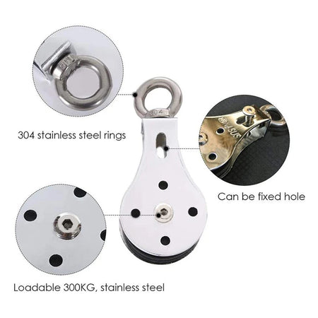 Silent 360&deg; Gym Cable Pulley System for DIY Home Fitness