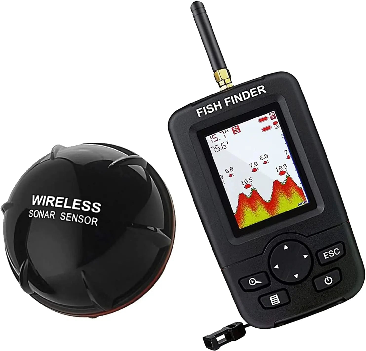 Smart Portable 100M Wireless Sonar Fish Finder for Lake &amp; Sea wireless XJ01B
