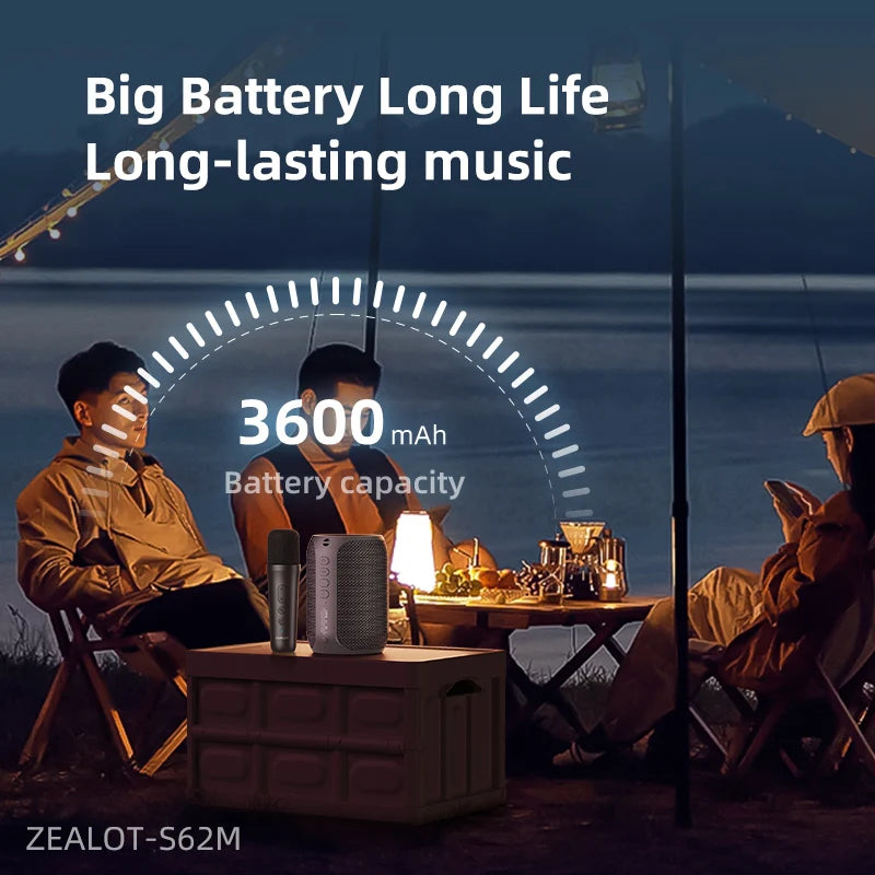 Zealot-S62M Karaoke Machine &ndash; Includes Wireless Microphones