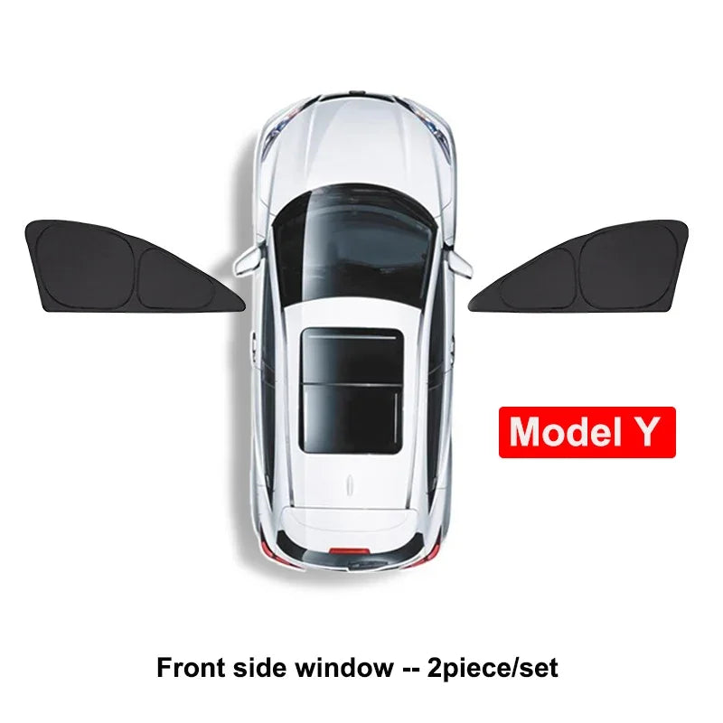 Custom Fit Side Window Sunshade for Tesla Model Y 2024 - UV Protection &amp; Heat Reduction MY Front Window