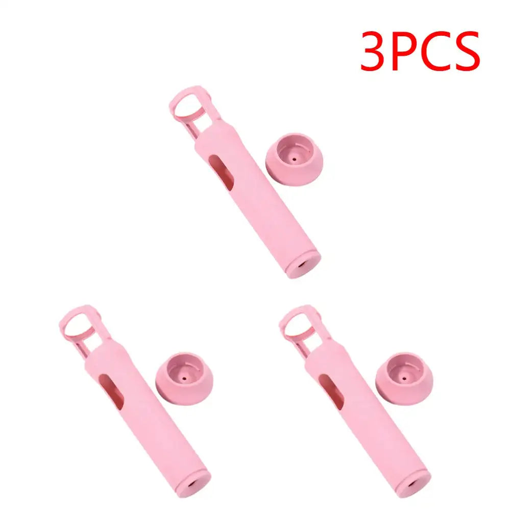 Silicone Anti Roll Mic Stand Case Non Slip For JBL PartyBox 3PCS Pink