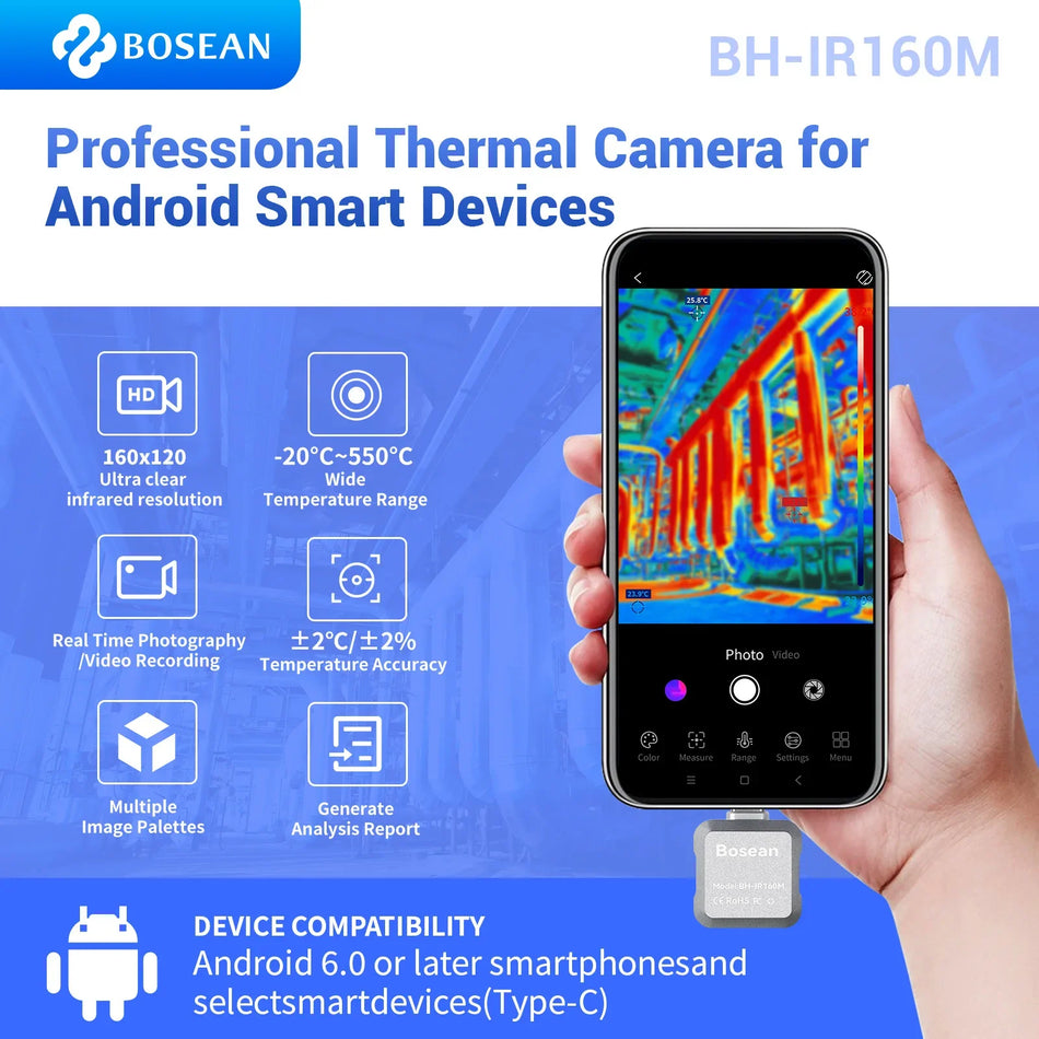 Imager Termico Infrarosso Bosean 160x120 Per Android 25Hz