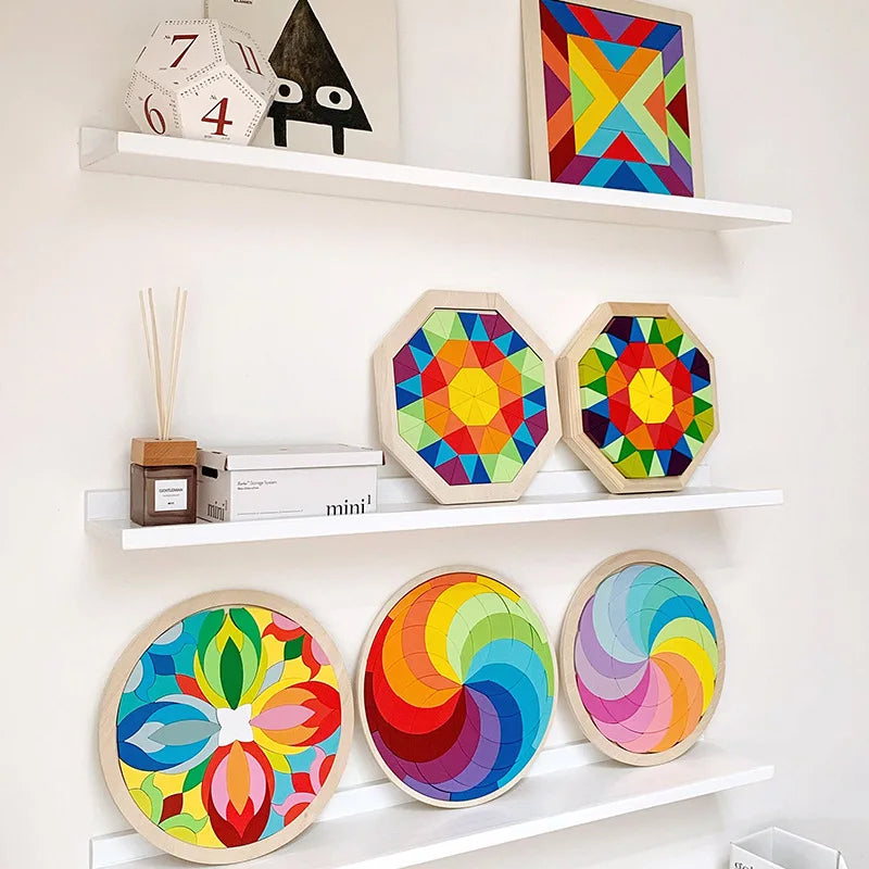 BZS00116 &ndash; Montessori Rainbow Puzzle for Kids Education