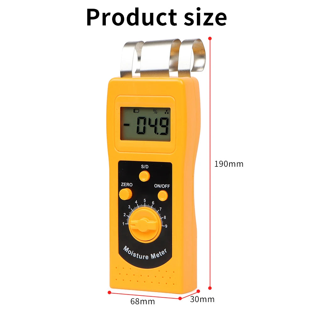 Digital Carton Concrete Paper Wood Moisture Meter &ndash; Compact