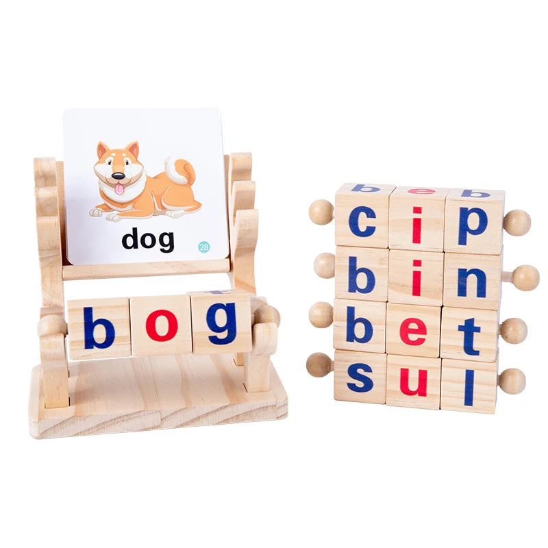 Wooden Word Spelling Game &ndash; Montessori Learning Toy NB350C1