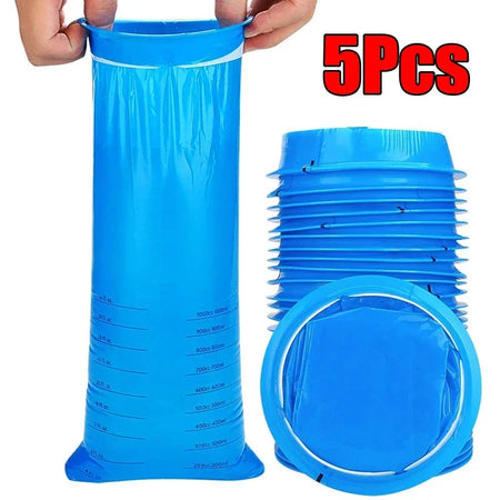 5-50Pcs 1000ML Portable Disposable Vomit Bag &ndash; Travel Use 5Pcs