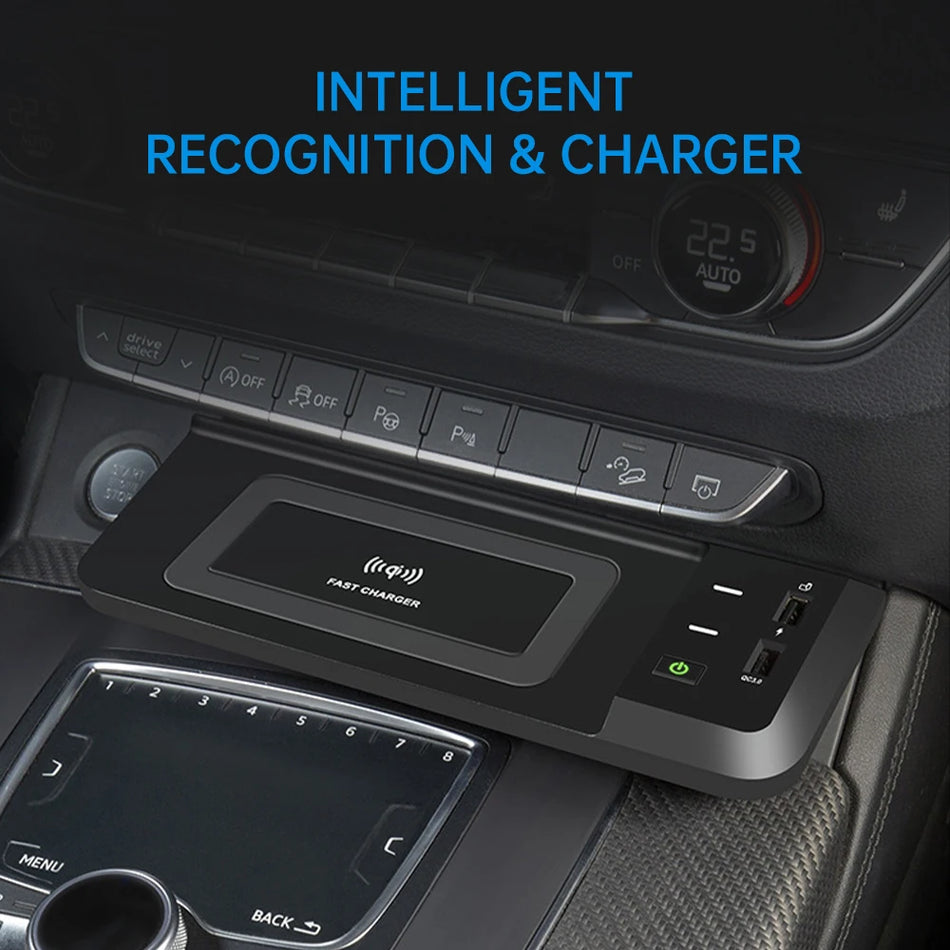 Tapis de chargement sans fil rapide de 15W pour Audi Q5L SQ5 Q5 Sportback