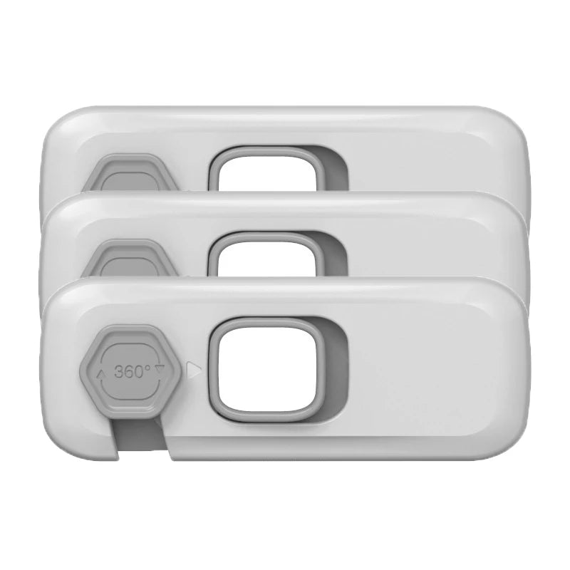 Child Safety Lock &ndash; Durable Protection for Cabinets and Refrigerators 3PCS Gray