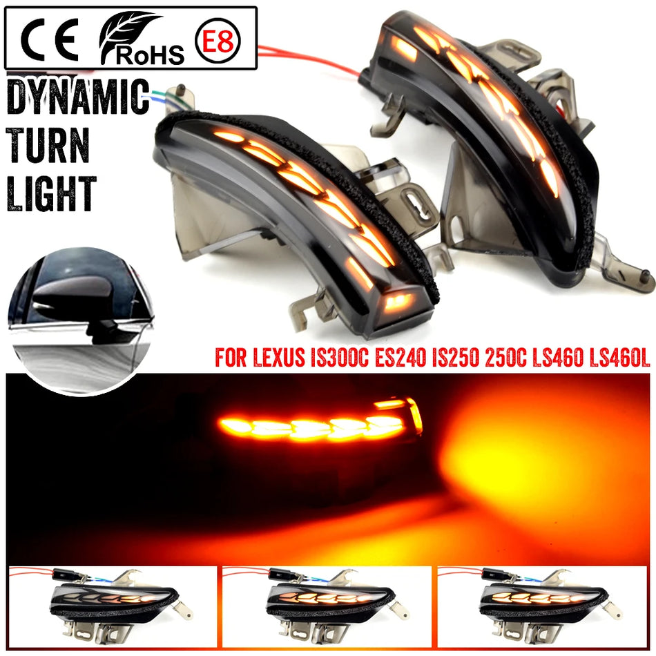 Dynamic LED Side Mirror Turn Signals for Lexus IS250 IS350 GSE26 2010-2013
