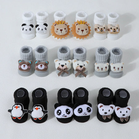 Cute 3D Panda Baby Socks &ndash; Soft Cotton Comfort for Infants