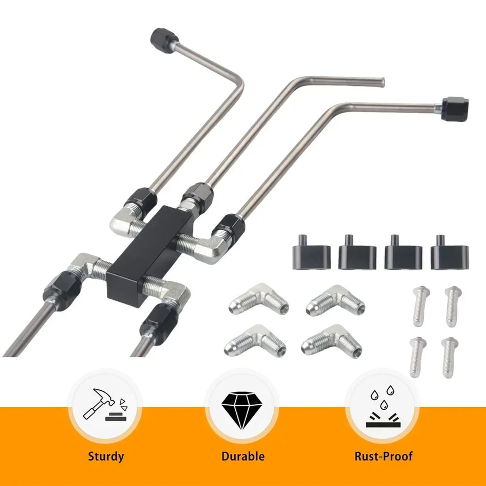 AN4 Stainless Steel Coolant Crossover Steam Vent Kit For LS Engines