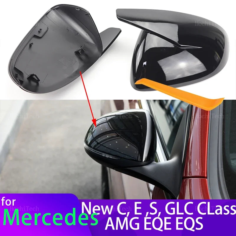 Cubiertas de Espejo Lateral Negro Brillante para Mercedes-Benz W206 X206 W214