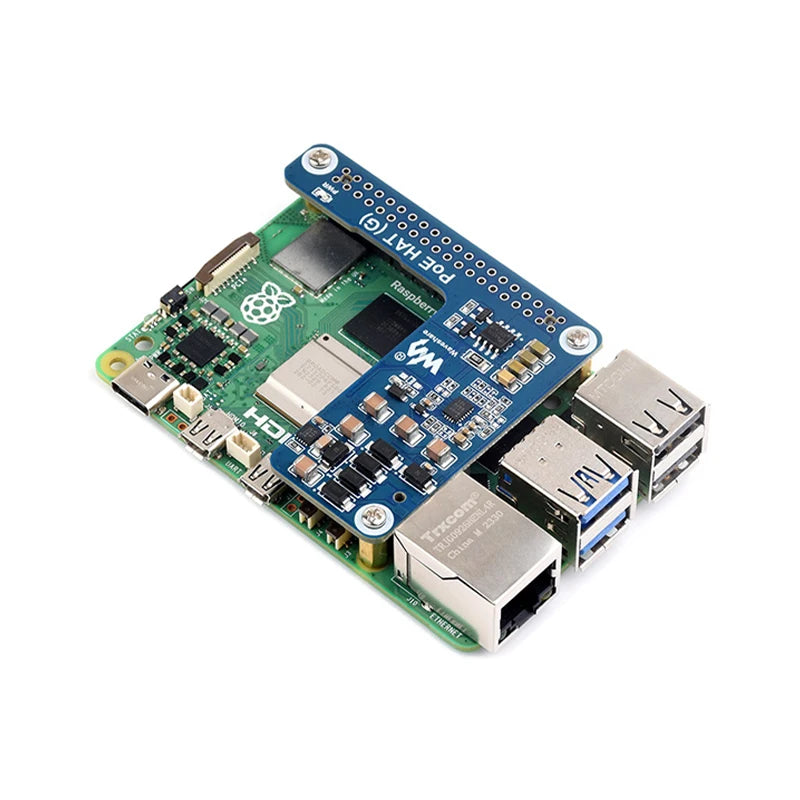 Raspberry Pi 5 PoE HAT &ndash; 5V 5A Power Over Ethernet Support