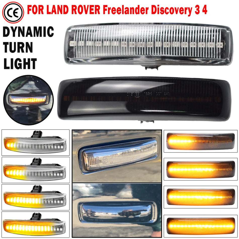 LED dynamická boční svítilna, 2 kusy, pro Land Rover Freelander 2