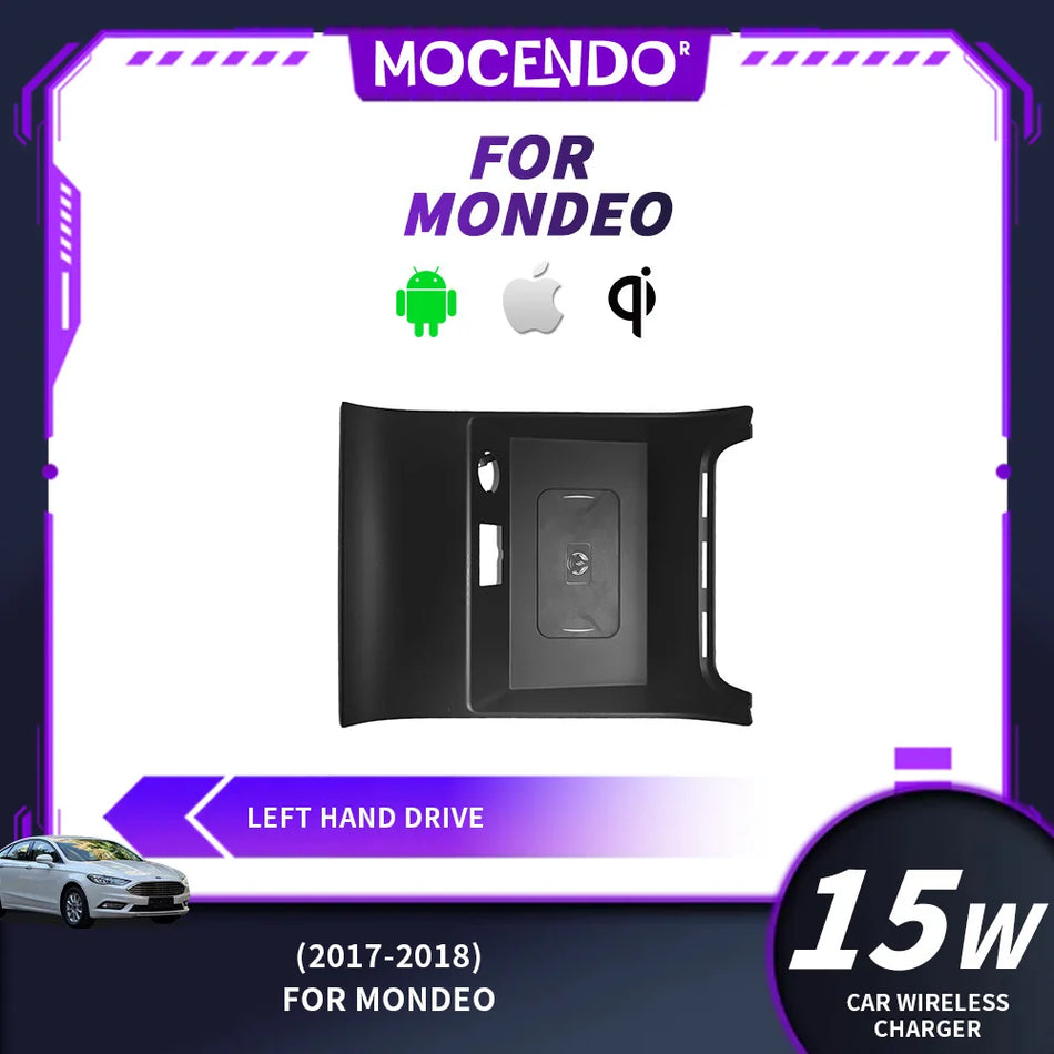 Chargeur rapide sans fil 15W pour Ford Mondeo Fusion 2017-2018