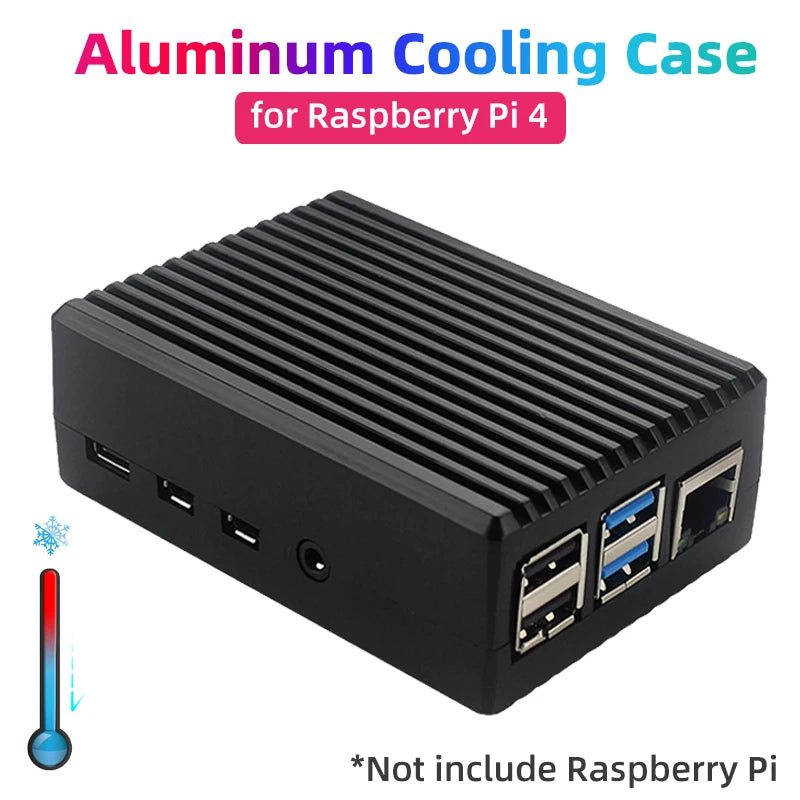 Aluminum Alloy Case for Raspberry Pi 4 &ndash; Passive Cooling Design
