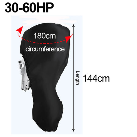 0-350HP Outboard Cover Boat Motor 420D Waterproof Anti-scratch Heavy Duty cover Engine UV-Proof Black outboard motors covers 30-60HP