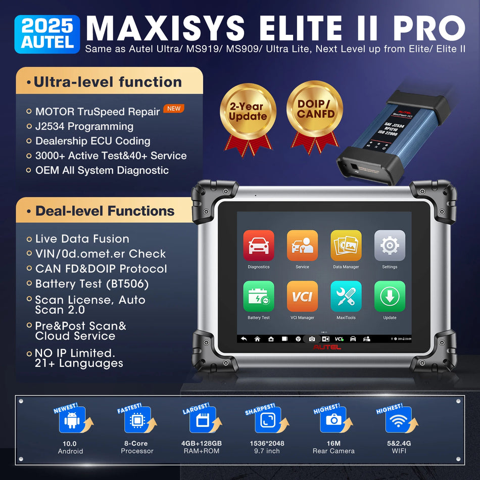 Autel MaxiSys Elite II Pro &ndash; Fast J2534 ECU Programming