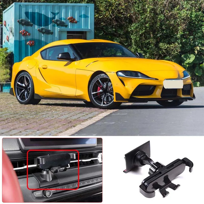 Supporto per telefono cruscotto Toyota GR Supra MK5 A90 ABS nero