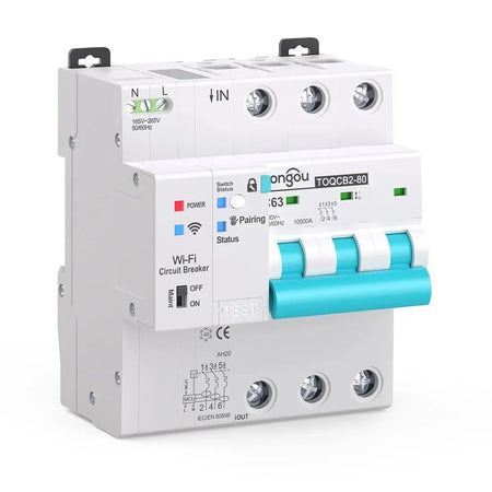 TONGOU TOQCB2 Smart WiFi Power Metering Circuit Breaker with Remote Control