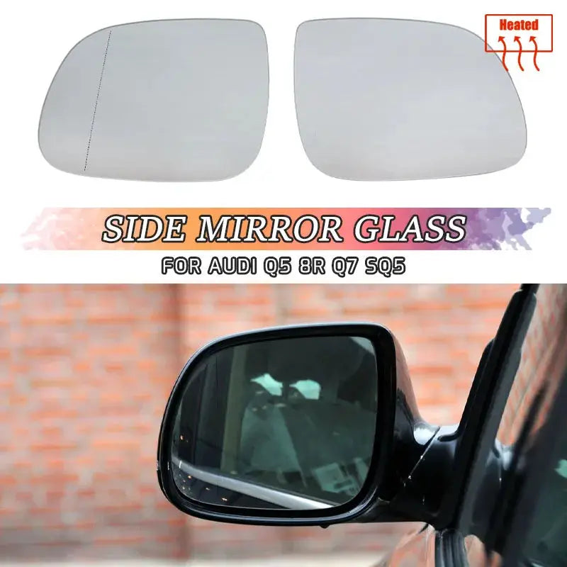 Left Right Door Side Wide angle Heated Wing Mirror Glass For Audi Q7 2010- 2015 Q5 SQ5 8R 2.0 3.0 3.2 TFSI TDI Accessories by InterCyprus Trading Ltd