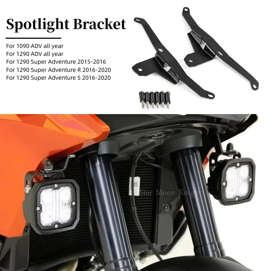 Suporte de Suplemento de Farol de Nevoeiro KTM 1090 1290 Adventure com Ferragens de Aço para Uso Durante Todo o Ano