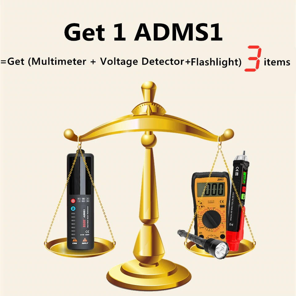 TK HOT BSIDE ADMS1 Digital LCD Multimeter X1 &ndash; Auto Voltage