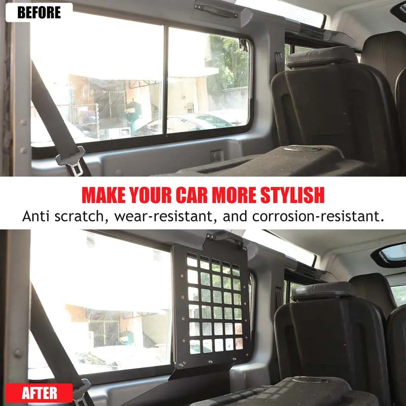 2 szt. aluminiowy czarny boczny uchwyt narzędziowy do bagażnika Defender 110