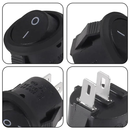 12V Round Rocker Switch &ndash; Reliable ON/OFF Control for Camper Vans and Caravans