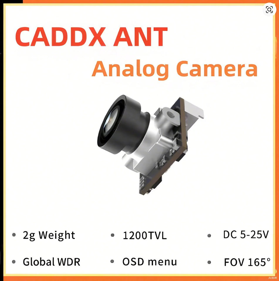 CADDX ANT 1200TVL 1.8mm Analog Camera &ndash; Ultra Light FPV