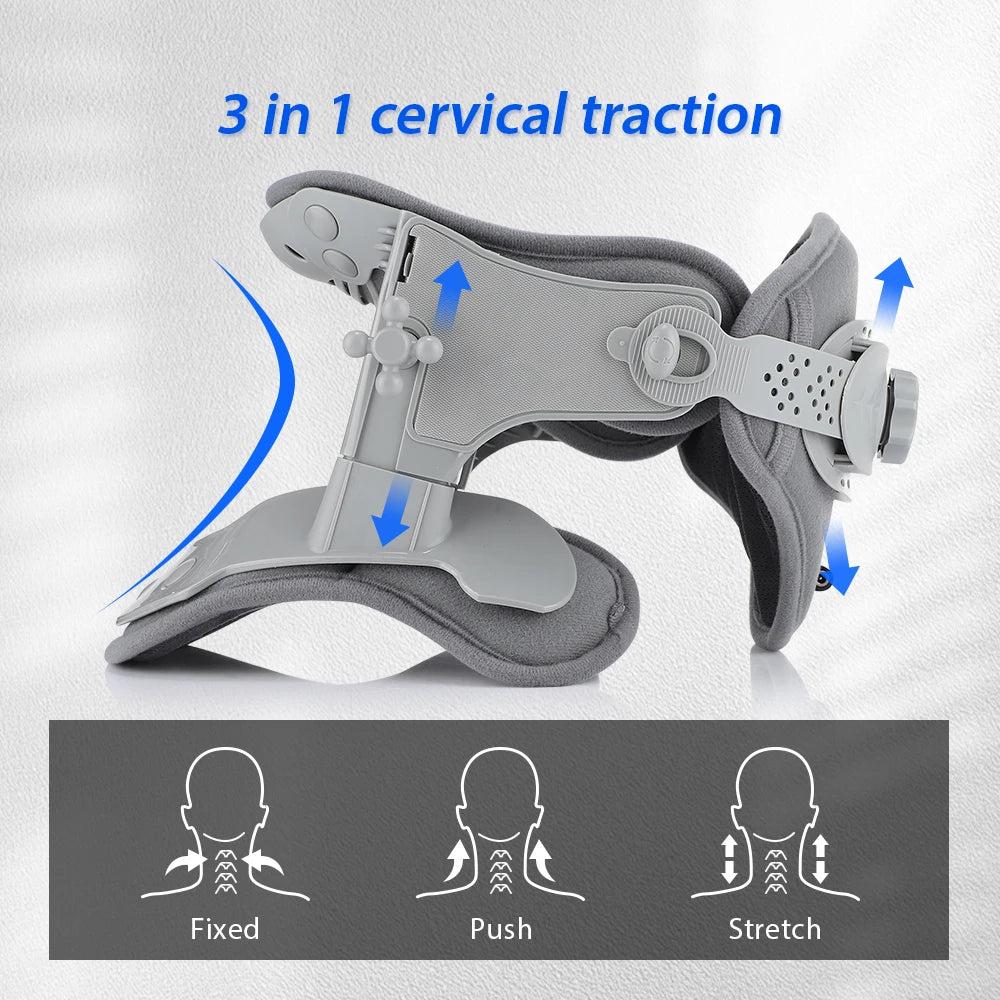 Neck Cervical Traction Apparatus &ndash; Built-in Heating Pads