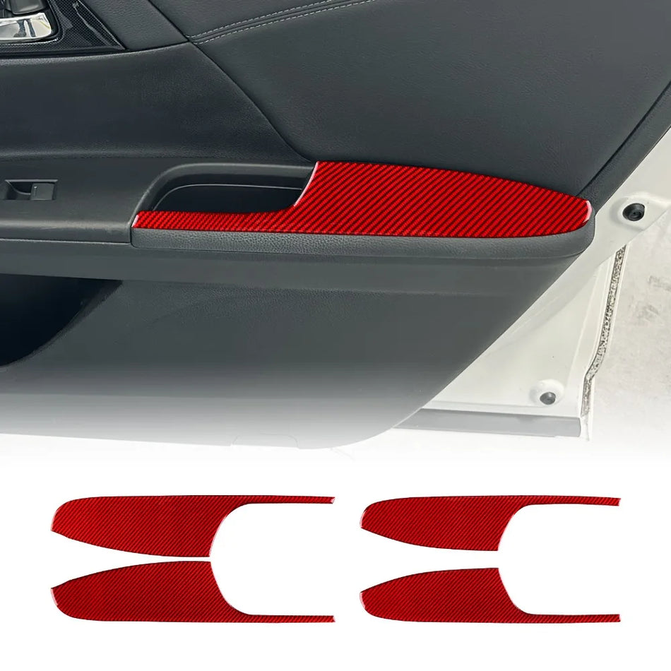 Nakładka na podłokietnik drzwi z listwą z włókna węglowego, kierownica po lewej stronie, do Honda Accord Sedan 2013 2017