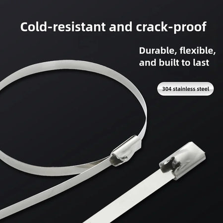 Heavy Duty Self-Locking Stainless Steel Cable Ties - Heat Proof &amp; Reusable