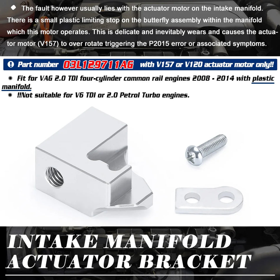 Soporte de Reparación de Colector de Admisión de Aluminio para Volkswagen, Audi, Skoda, Seat Motores 2.0 TDI CR