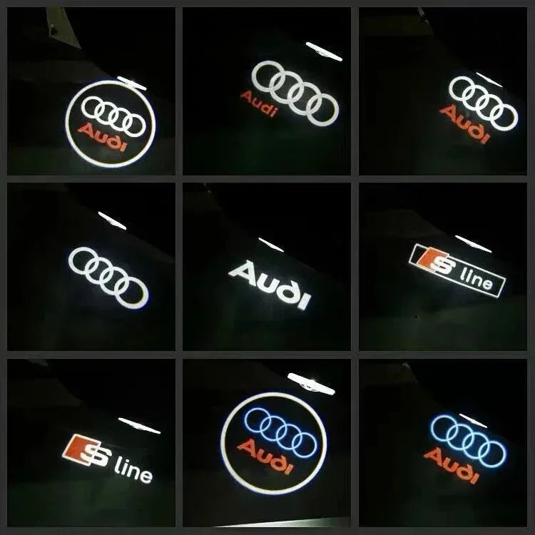 LED Car Door Logo Projector Lights for Audi A3 A4 A6 A5 Q5 SLINE QUATTRO RS Models - 2/4 Pack