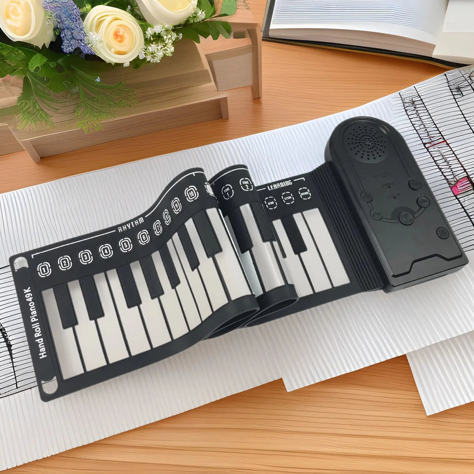 Foldable 49-Key Portable Piano Keyboard For Travel And Home Practice