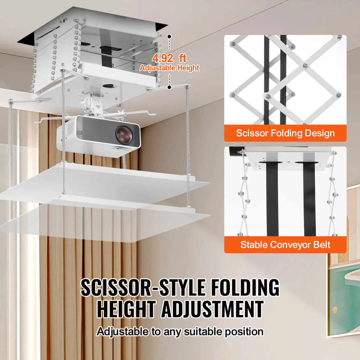 Hidden Projector SucceBuy Motorized Projector Lift Hidden Projector Ceiling Mount w ...