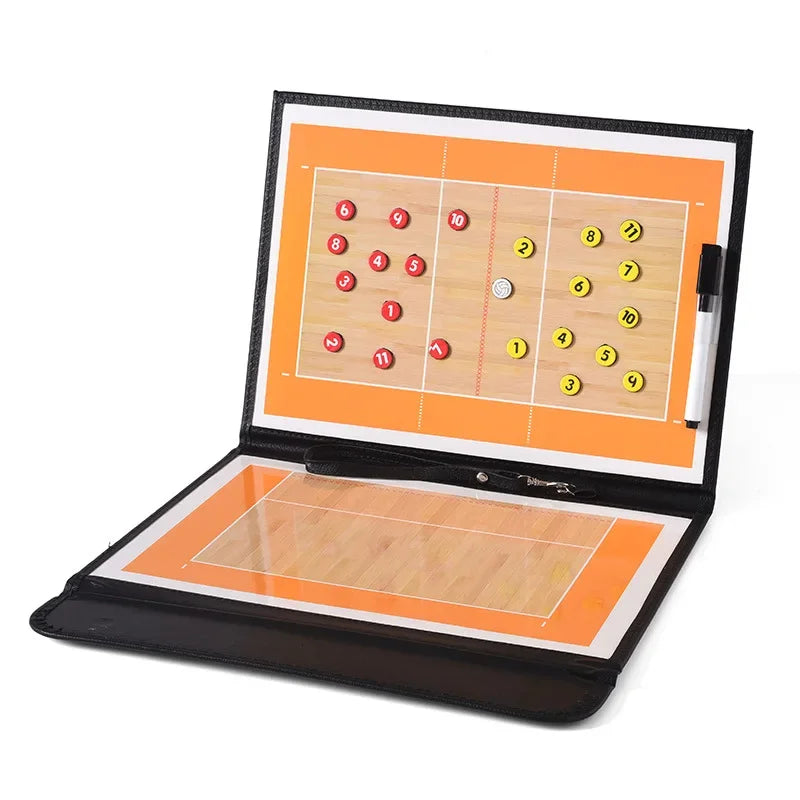 Vouwbaar Magnetisch Volleybal Coaching Clipboard Met Marker Pen