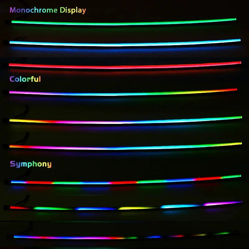 200cm 78inch Car Ambient Light LED Front Dashboard Windshield 64 Color RGB Symphony Interior Acrylic Atmosphere Lamp App Control by InterCyprus Trading Ltd