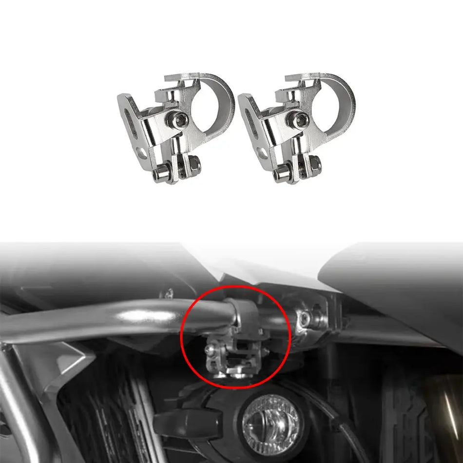 Motorcycle 22mm FogLight Bracket Crash Bar Light Mounting Holder For BMW R1300GS F800GS F900GS ADV R1250GS R1200GS LC Adventure by InterCyprus Trading Ltd