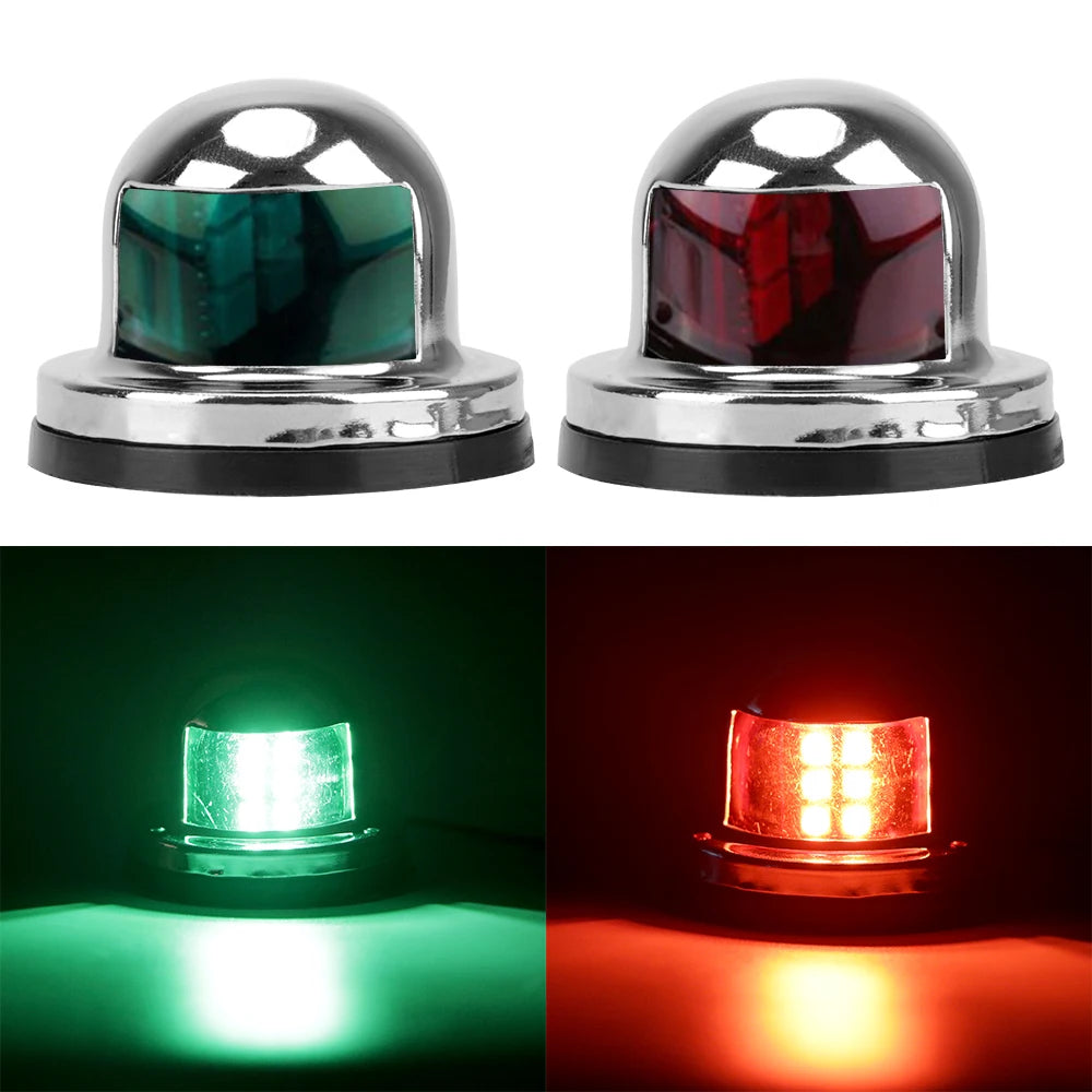 Durable 12V LED Navigation Lights, Marine Yacht, Stainless Steel