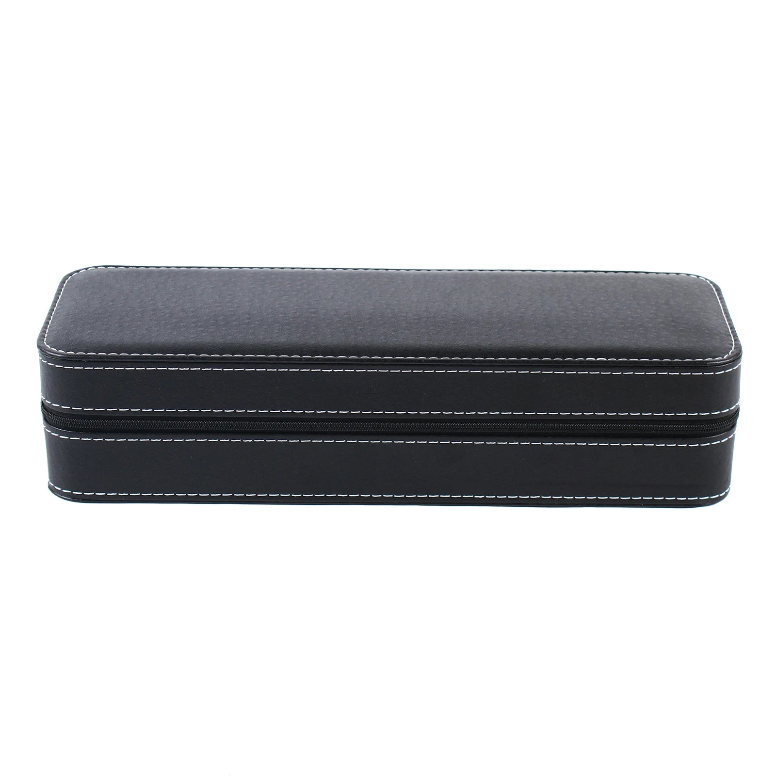 Watch Storage Box Black 6/10/12 Slots &ndash; Compact Travel Case black / 12.99x4.33x2.95in / United States